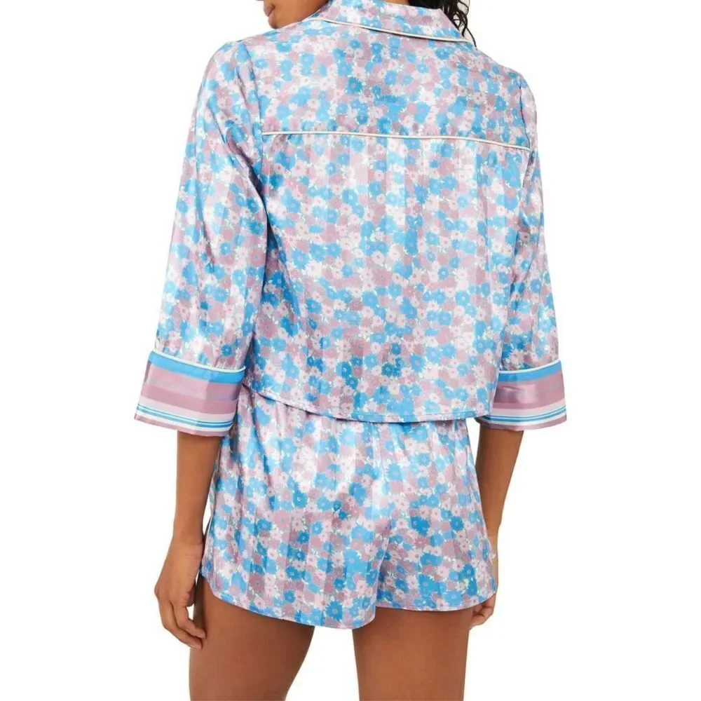 Intimately Free People - M, XL - Pillow Talk Satin PJ‎ Short Set - cool lavender